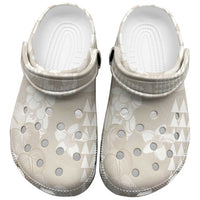Suede Beige Hawaii Anthurium Plumeria Lei Clogs Shoes