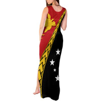PNG Hibiscus Tribal Pattern Tank Maxi Dress Bird - of - Paradise LT7 - Polynesian Pride