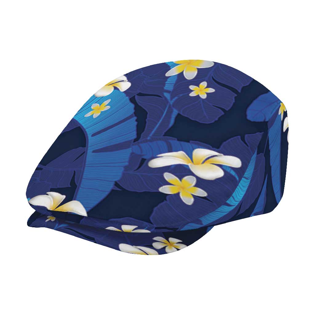Teal Purple Banana Leaf Hawaii Jeff Hat Lau Maia Plumeria Tropical Summer Vibes LT14 - Polynesian Pride