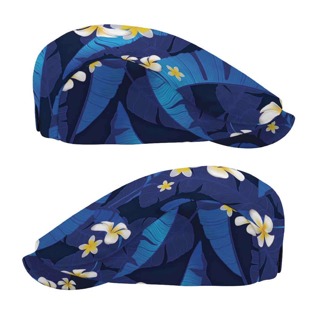Teal Purple Banana Leaf Hawaii Jeff Hat Lau Maia Plumeria Tropical Summer Vibes LT14 - Polynesian Pride