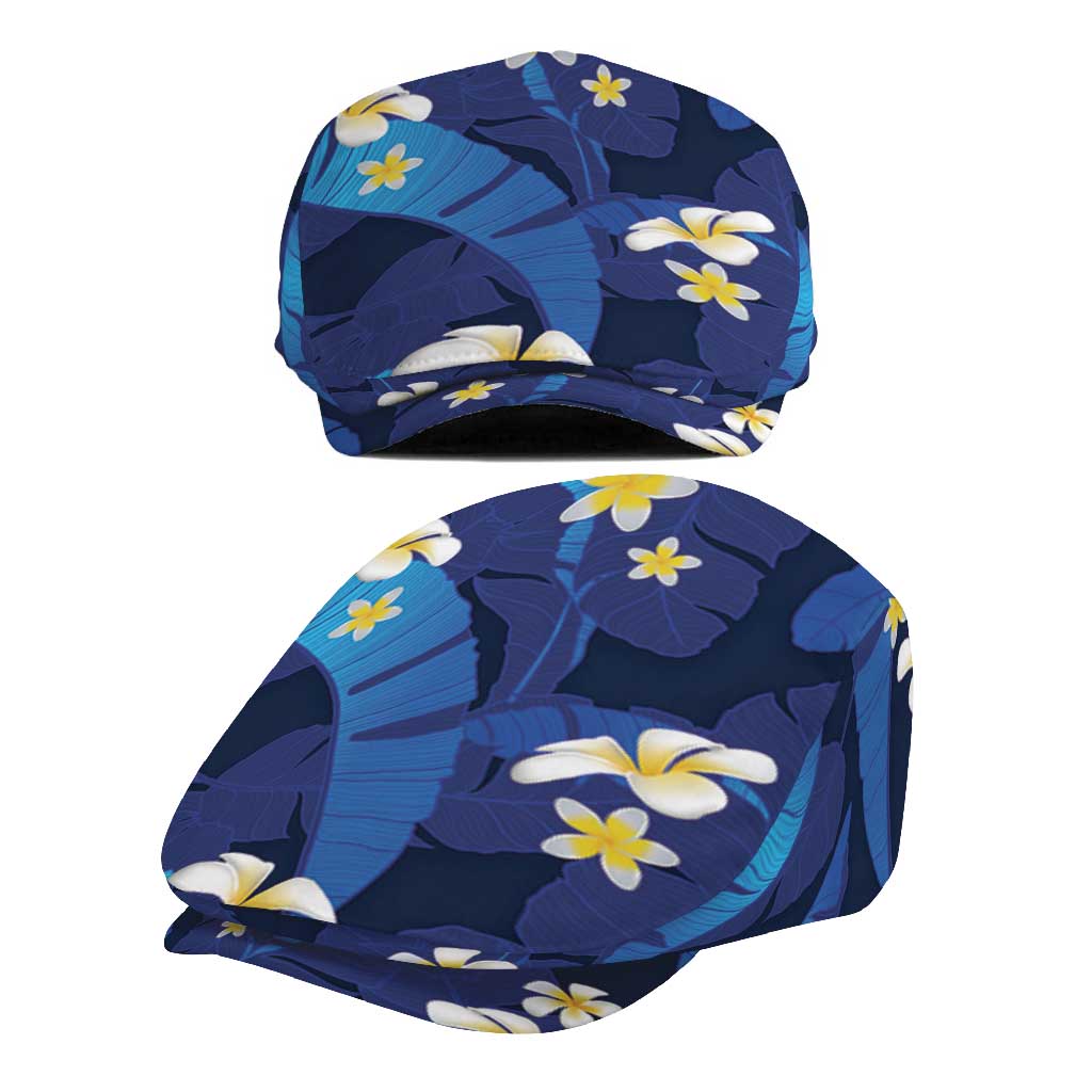 Teal Purple Banana Leaf Hawaii Jeff Hat Lau Maia Plumeria Tropical Summer Vibes LT14 - Polynesian Pride