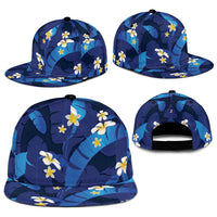 Teal Purple Banana Leaf Hawaii Snapback Cap Lau Maia Plumeria Tropical Summer Vibes LT14 - Polynesian Pride
