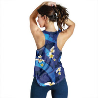 Teal Purple Banana Leaf Hawaii Women Racerback Tank Lau Maia Plumeria Tropical Summer Vibes LT14 - Polynesian Pride