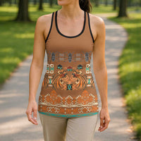 Terracotta Batik Papua-inspired Pattern Hollow Tank Top - Polynesian Pride