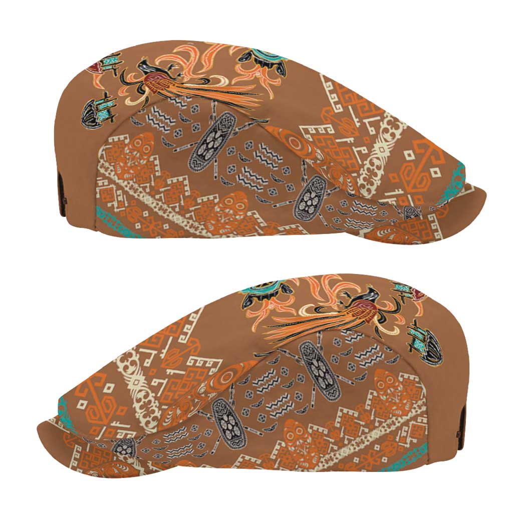Terracotta Batik Papua-inspired Pattern Jeff Hat - Polynesian Pride