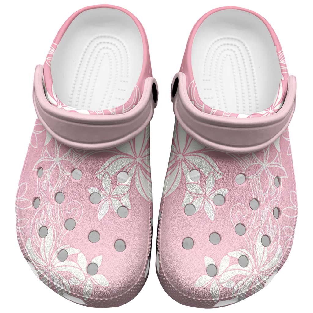 Tiare Tahiti Clogs Shoes Pink Polynesia Motifs - Polynesian Pride
