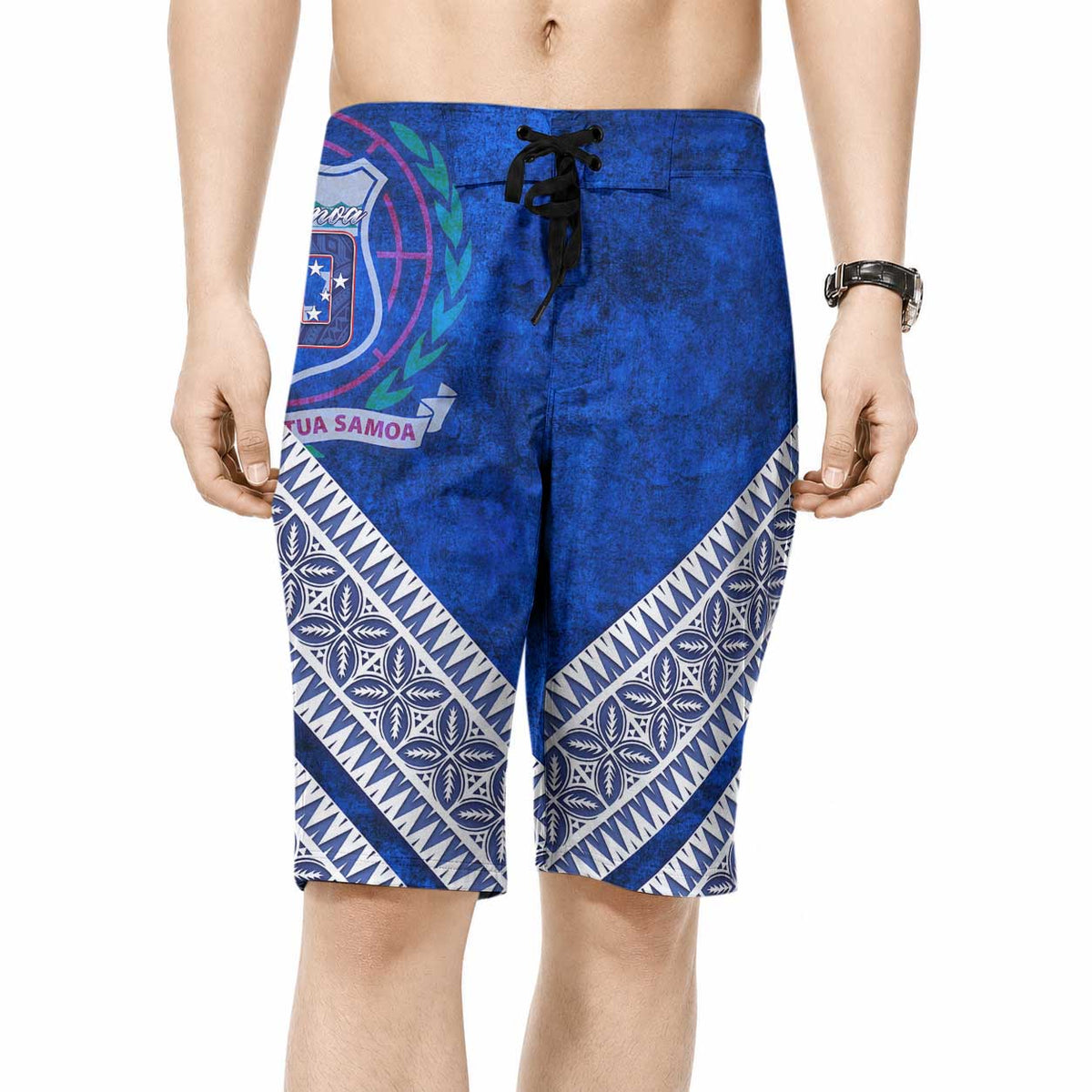 Toa Samoa Rugby Board Shorts 40th Anniversary Samoan Siapo Pattern LT14 - Polynesian Pride