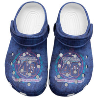 Toa Samoa Rugby Clogs Shoes 40th Anniversary Samoan Siapo Pattern LT14 Blue - Polynesian Pride