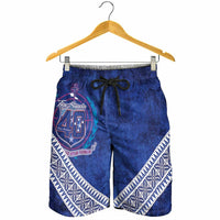 Toa Samoa Rugby Shorts for Men 40th Anniversary Samoan Siapo Pattern LT14 - Polynesian Pride