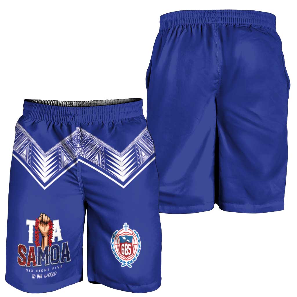 Toa Samoa Rugby Shorts for Men Six Eight Five to The World - Polynesian Pride