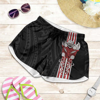 Toitu Te Reo Maori Toitu Te Whenua Toitu Te Tiriti Shorts for Women Maori Warrior New Zealand LT01 Black - Polynesian Pride