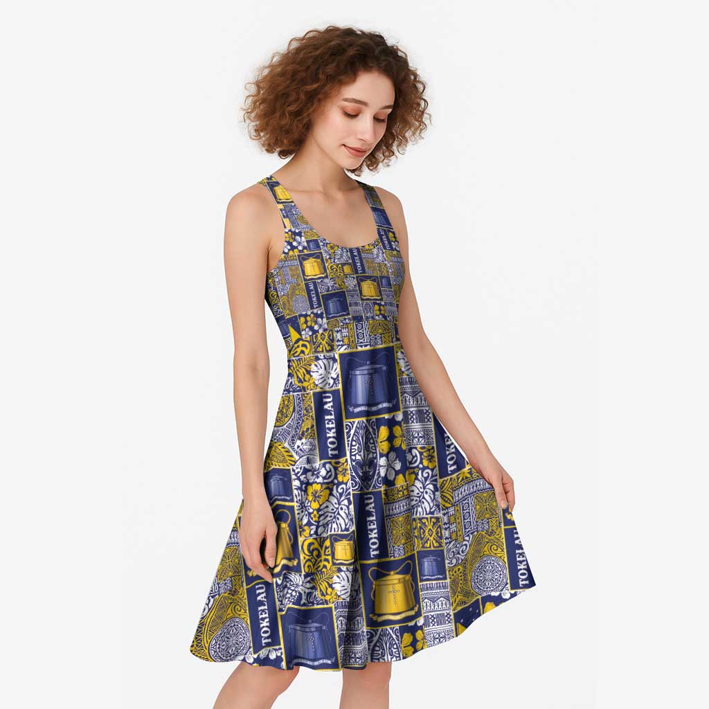 Tokelau Manuia te Kilihimahi Midi Dress Pacific Patchwork Xmas Vibes - Polynesian Pride