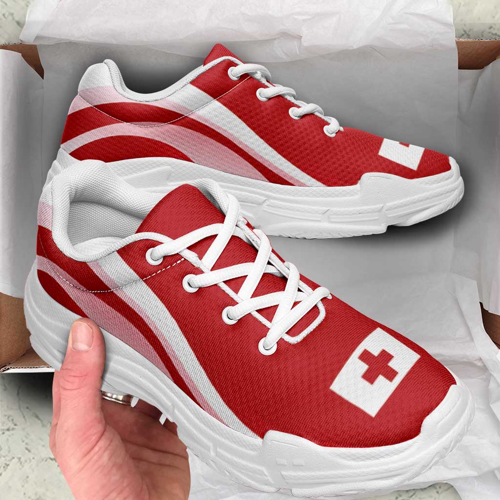 Tonga Chunky Sneakers Flag-Inspired Curve Style