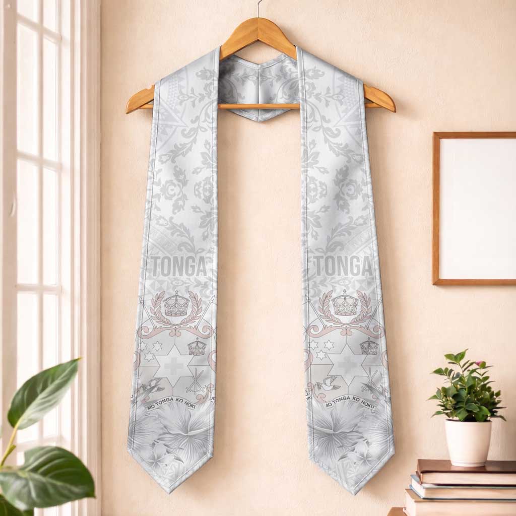 Tonga Faka Sepitema Graduation Stole Ngatu and Floral Pattern with Blooming Hibiscus