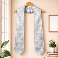 Tonga Faka Sepitema Graduation Stole Ngatu and Floral Pattern with Blooming Hibiscus