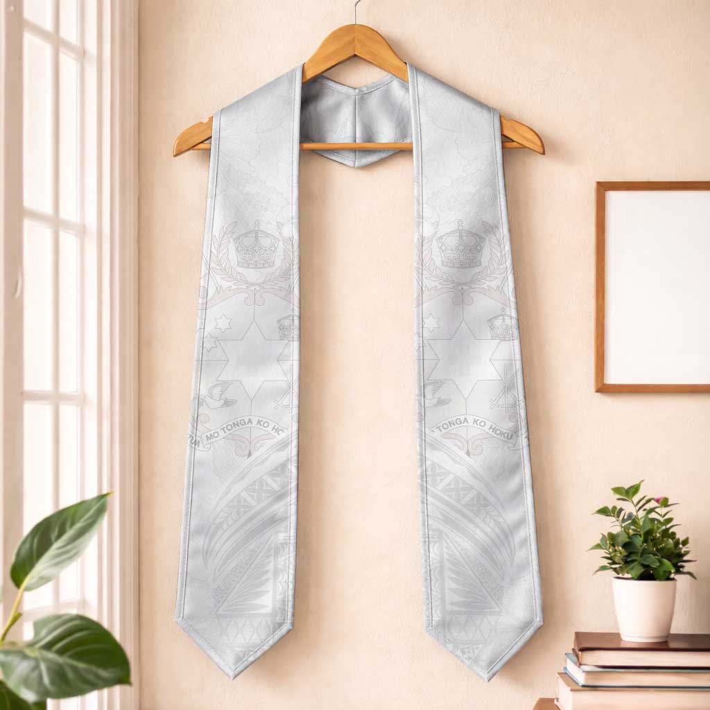 Tonga Faka Sepitema Graduation Stole Ngatu Pattern with Plumeria and Hibiscus