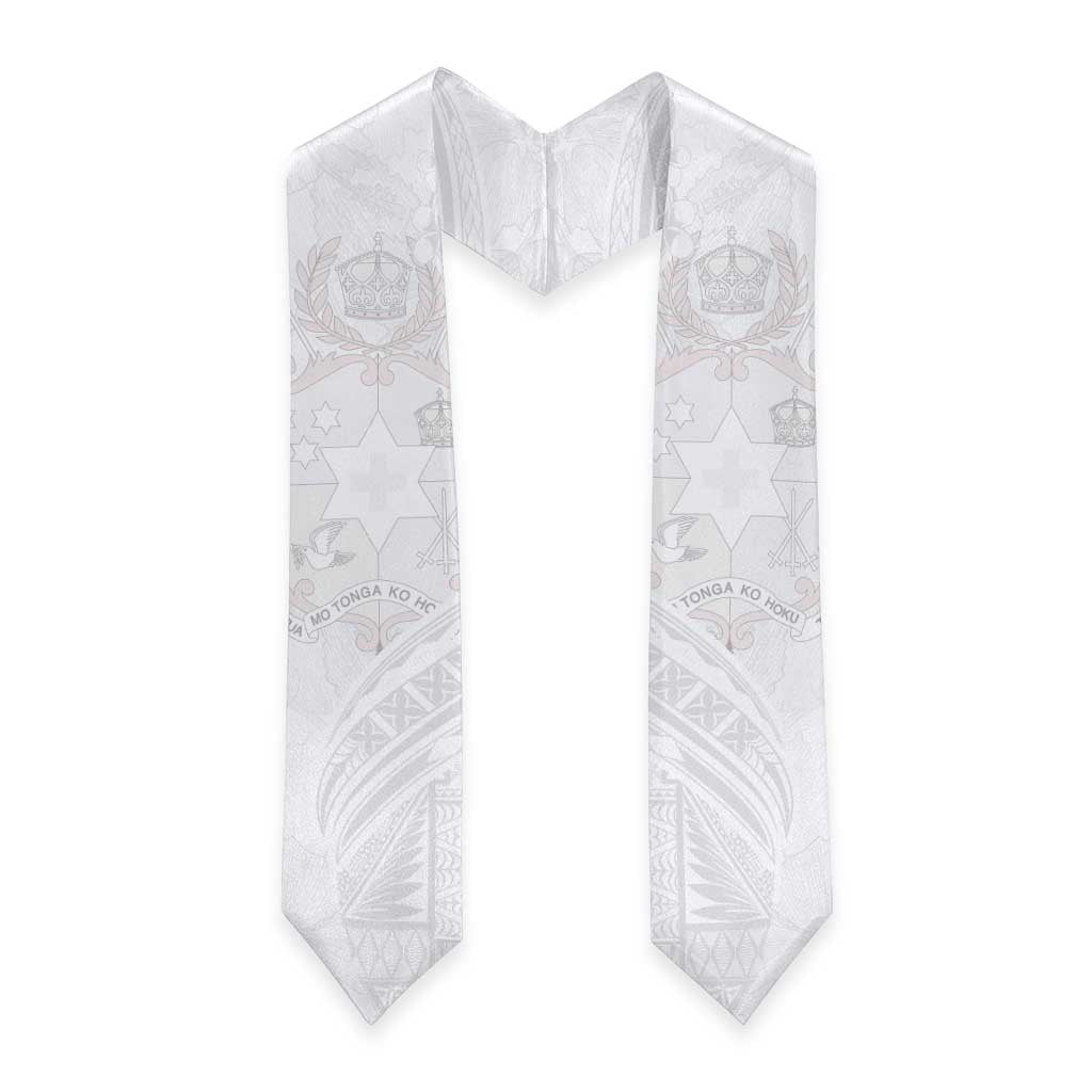 Tonga Faka Sepitema Graduation Stole Ngatu Pattern with Plumeria and Hibiscus