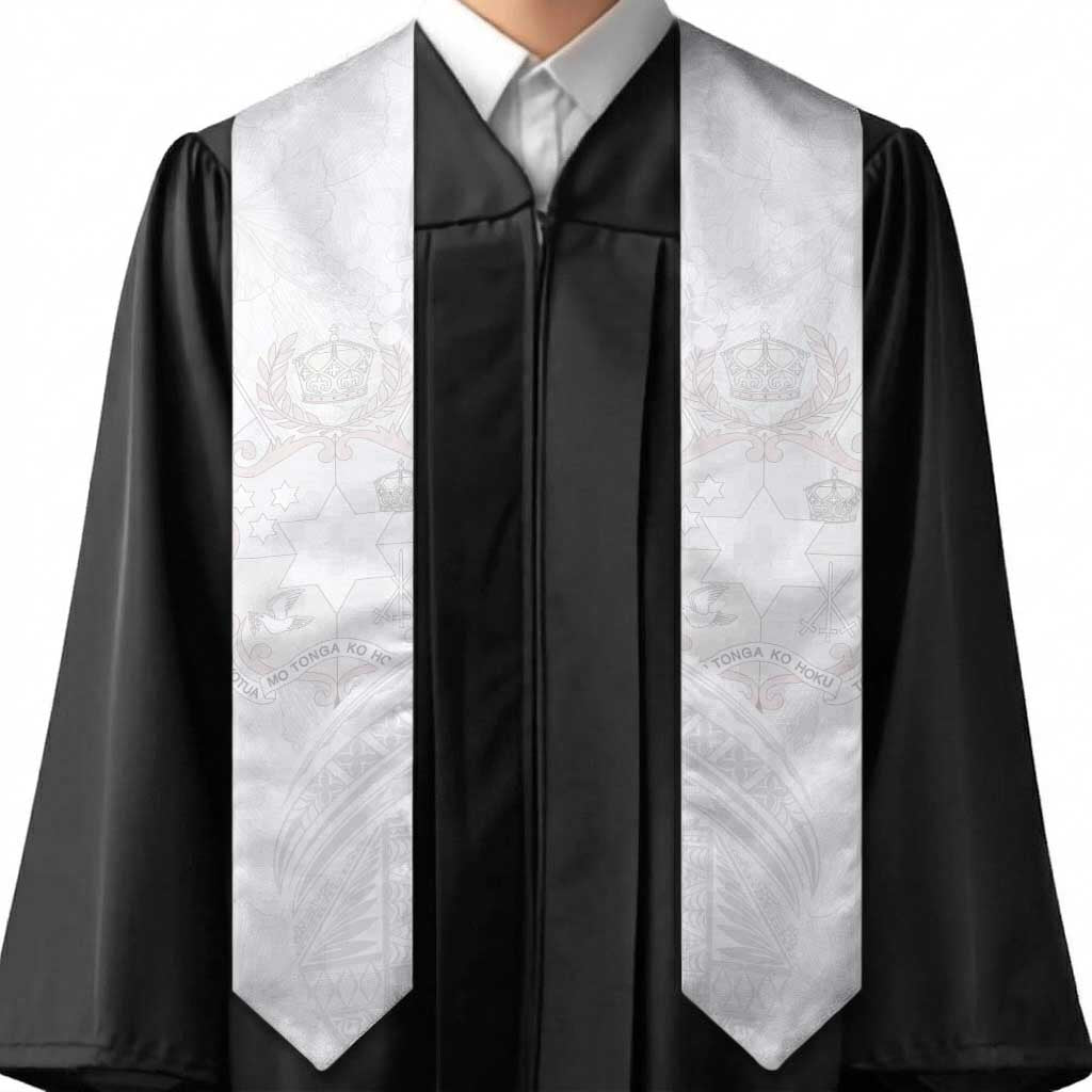 Tonga Faka Sepitema Graduation Stole Ngatu Pattern with Plumeria and Hibiscus