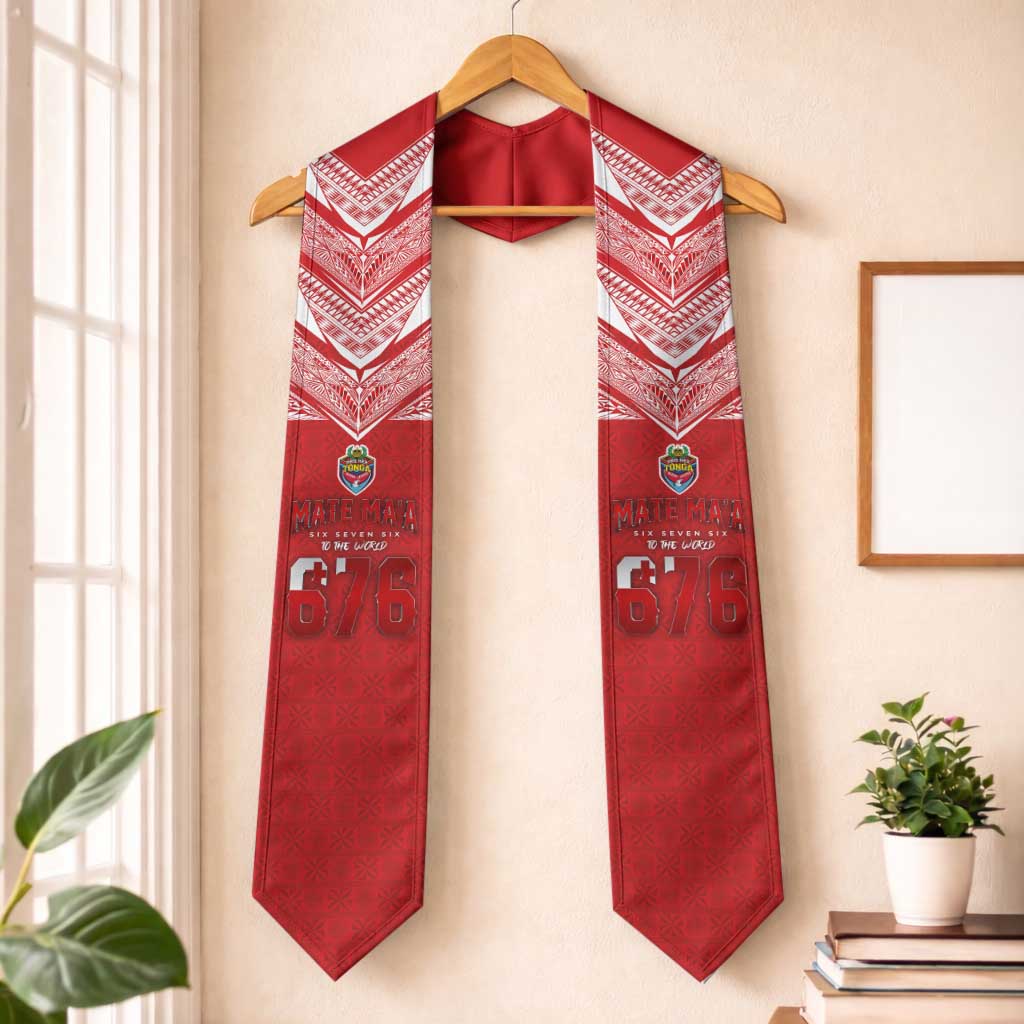 Tonga Rugby Graduation Stole Ngatu Motifs and Pacific Patterns