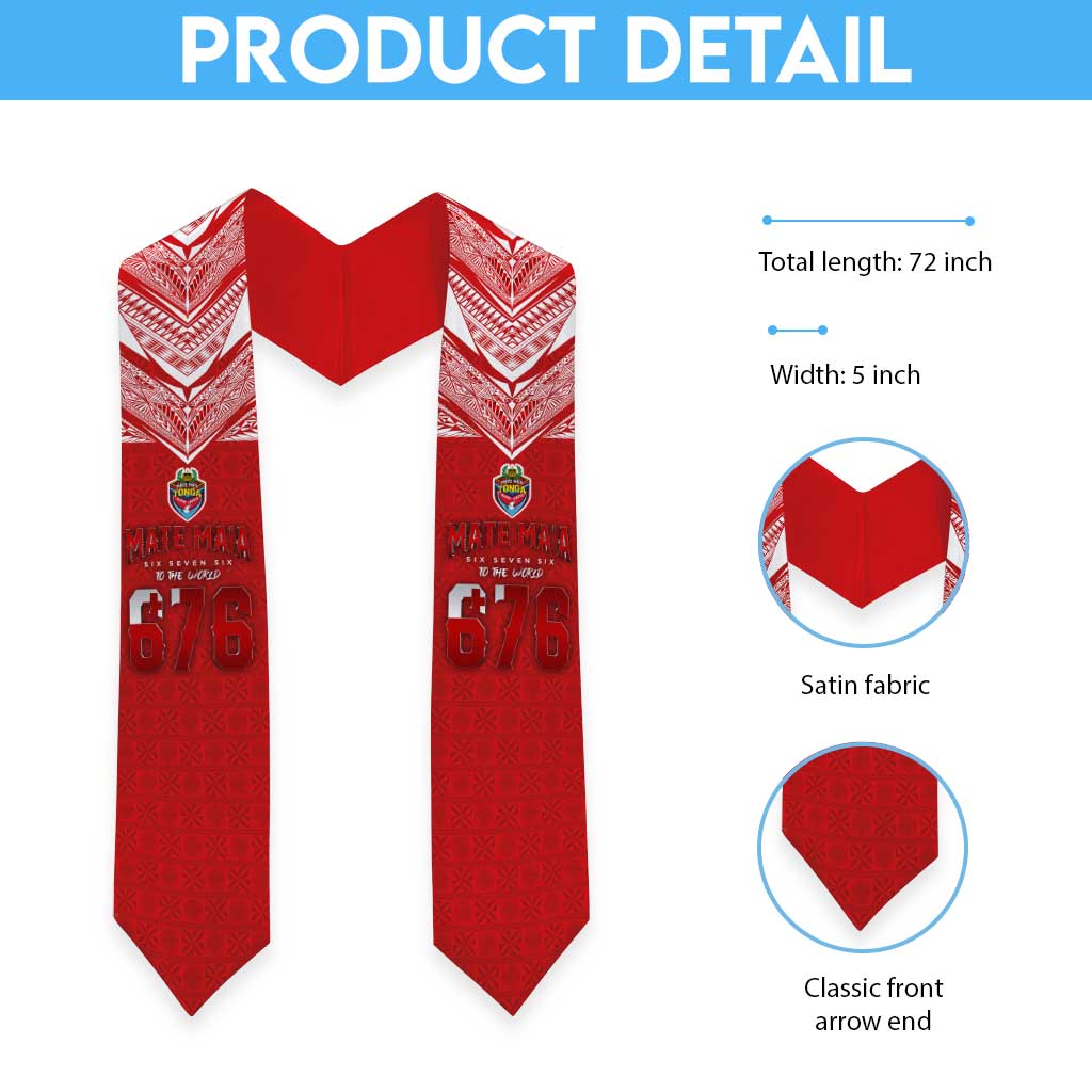 Tonga Rugby Graduation Stole Ngatu Motifs and Pacific Patterns