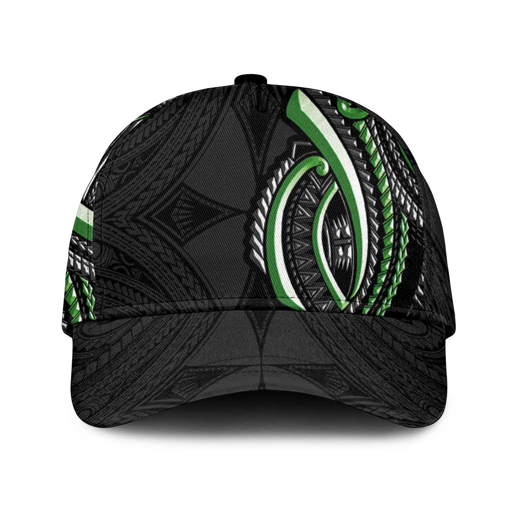 Traditional Art Hawaiian Kakau Tattoos Classic Cap Green Color - Polynesian Pride