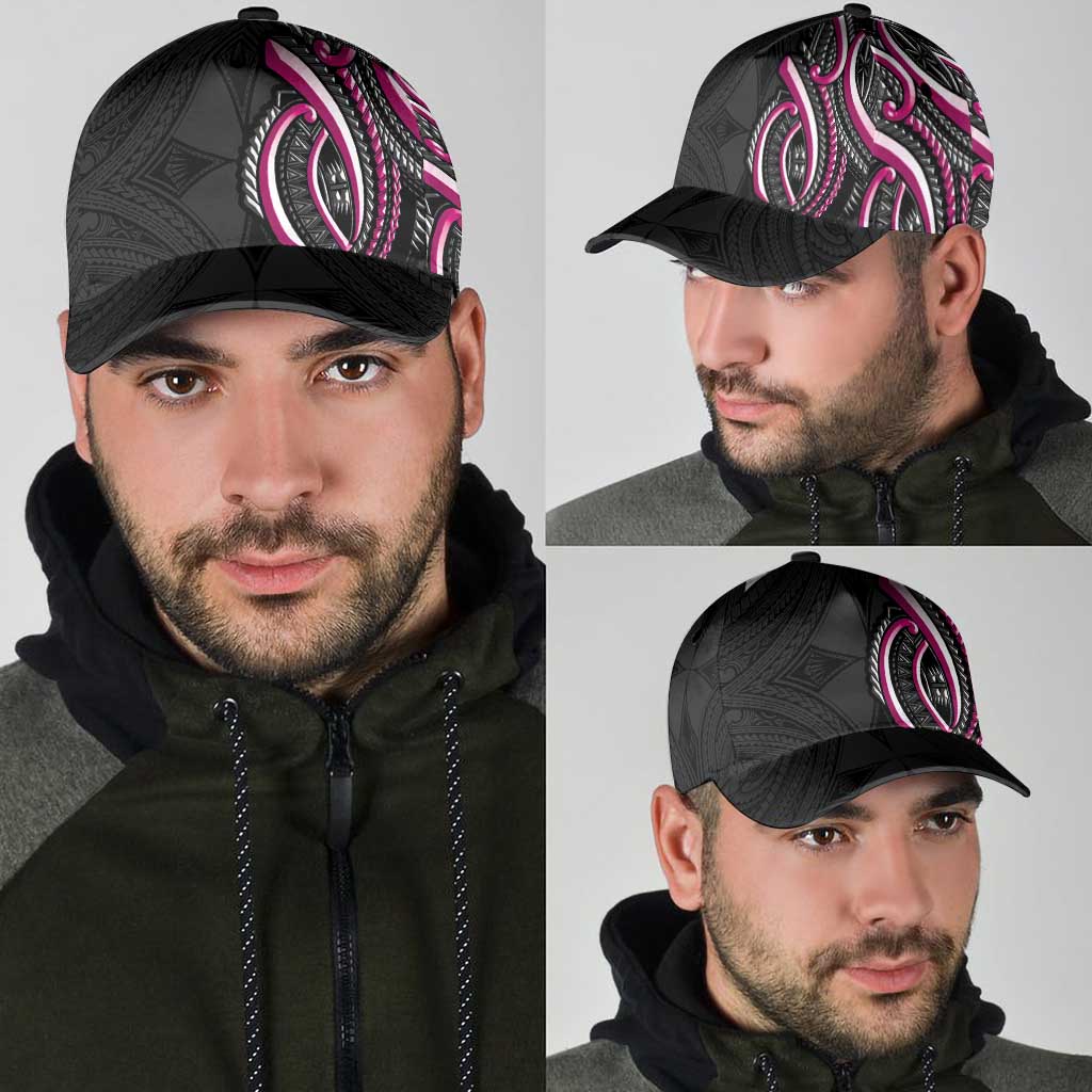Traditional Art Hawaiian Kakau Tattoos Classic Cap Pink Color LT03
