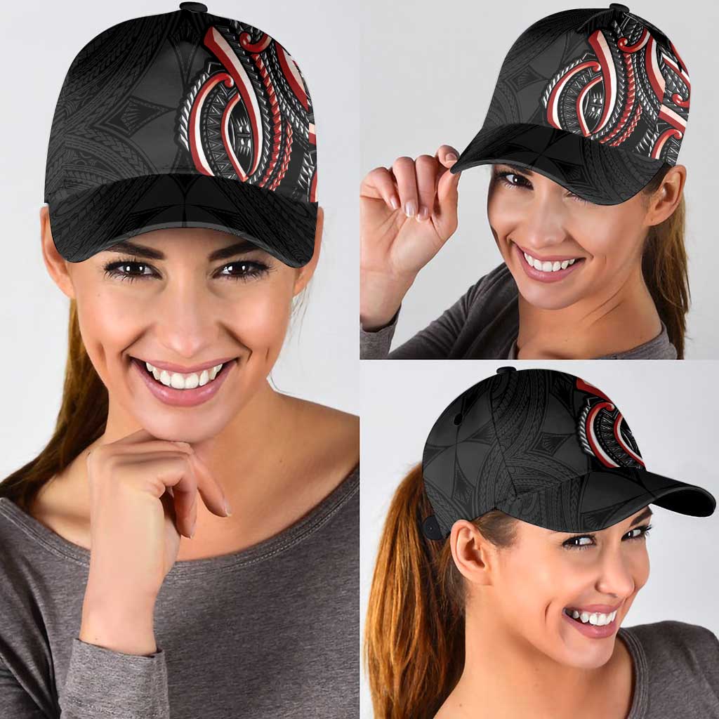 Traditional Art Hawaiian Kakau Tattoos Classic Cap Red Color LT03