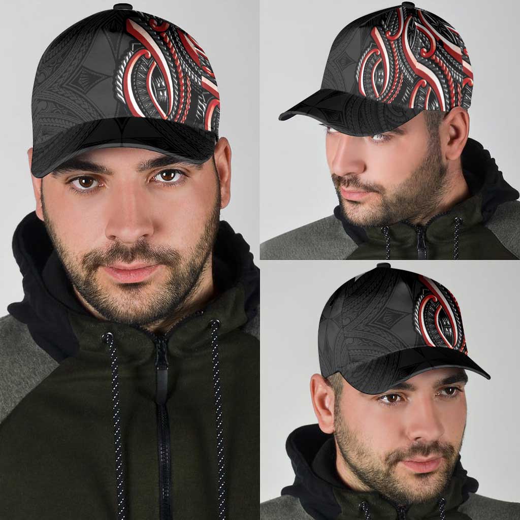 Traditional Art Hawaiian Kakau Tattoos Classic Cap Red Color LT03
