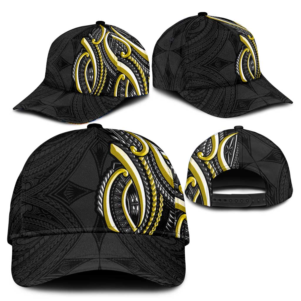 Traditional Art Hawaiian Kakau Tattoos Classic Cap Yellow Color LT03