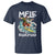 Mele Kalikimaka Tropical Hawaiian Christmas in Hawaii Surfing Santa T Shirt TS02 Navy - Polynesian Pride