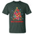 Tropical Hawaiian Hibiscus Christmas Tree Mele Kalikimaka T Shirt TS02 Dark Forest Green - Polynesian Pride