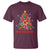 Tropical Hawaiian Hibiscus Christmas Tree Mele Kalikimaka T Shirt TS02 Maroon - Polynesian Pride