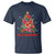 Tropical Hawaiian Hibiscus Christmas Tree Mele Kalikimaka T Shirt TS02 Navy - Polynesian Pride