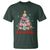 Tropical Hawaiian Plumeria Christmas Tree Mele Kalikimaka T Shirt TS02 Dark Forest Green - Polynesian Pride