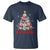 Tropical Hawaiian Plumeria Christmas Tree Mele Kalikimaka T Shirt TS02 Navy - Polynesian Pride