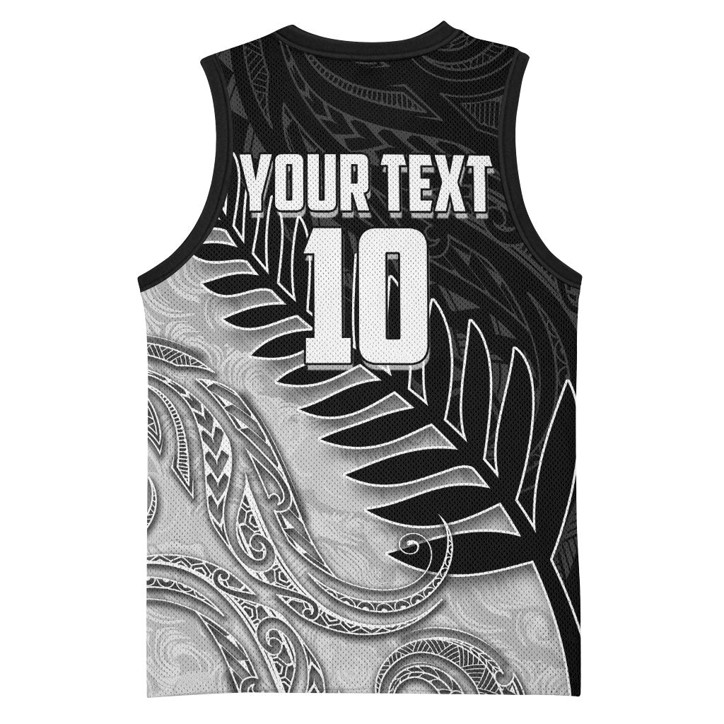 Personalized New Zealand Football Basketball Jersey Kiwi Mascot with Silver Fern - Maori Tribal Tattoo Art TS04 - Polynesian Pride