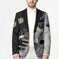 Personalized New Zealand Football Blazer Kiwi Mascot with Silver Fern - Maori Tribal Tattoo Art TS04 - Polynesian Pride
