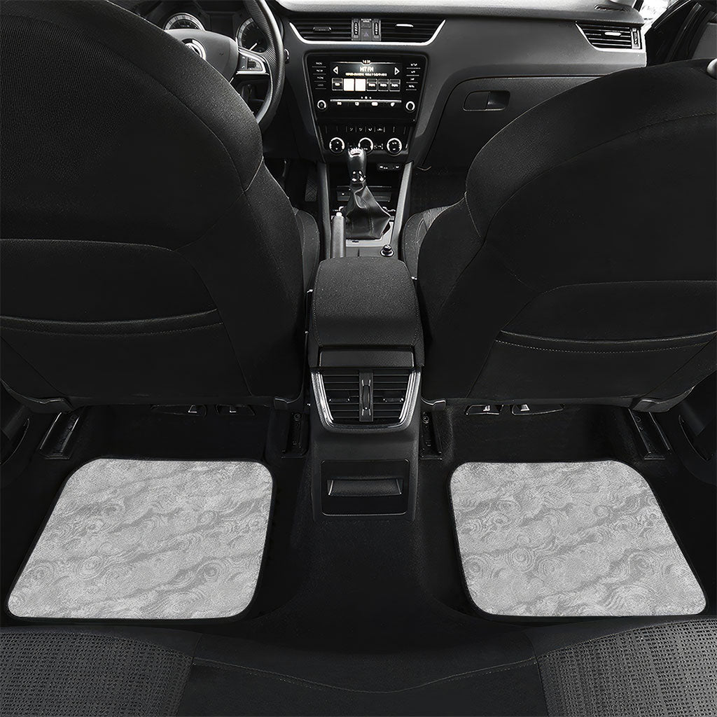 Personalized New Zealand Football Car Mats Kiwi Mascot with Silver Fern - Maori Tribal Tattoo Art TS04 Set 2pcs - Back Black White - Polynesian Pride