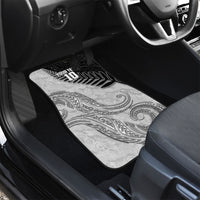 Personalized New Zealand Football Car Mats Kiwi Mascot with Silver Fern - Maori Tribal Tattoo Art TS04 - Polynesian Pride