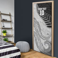 Personalized New Zealand Football Door Cover Kiwi Mascot with Silver Fern - Maori Tribal Tattoo Art TS04 - Polynesian Pride