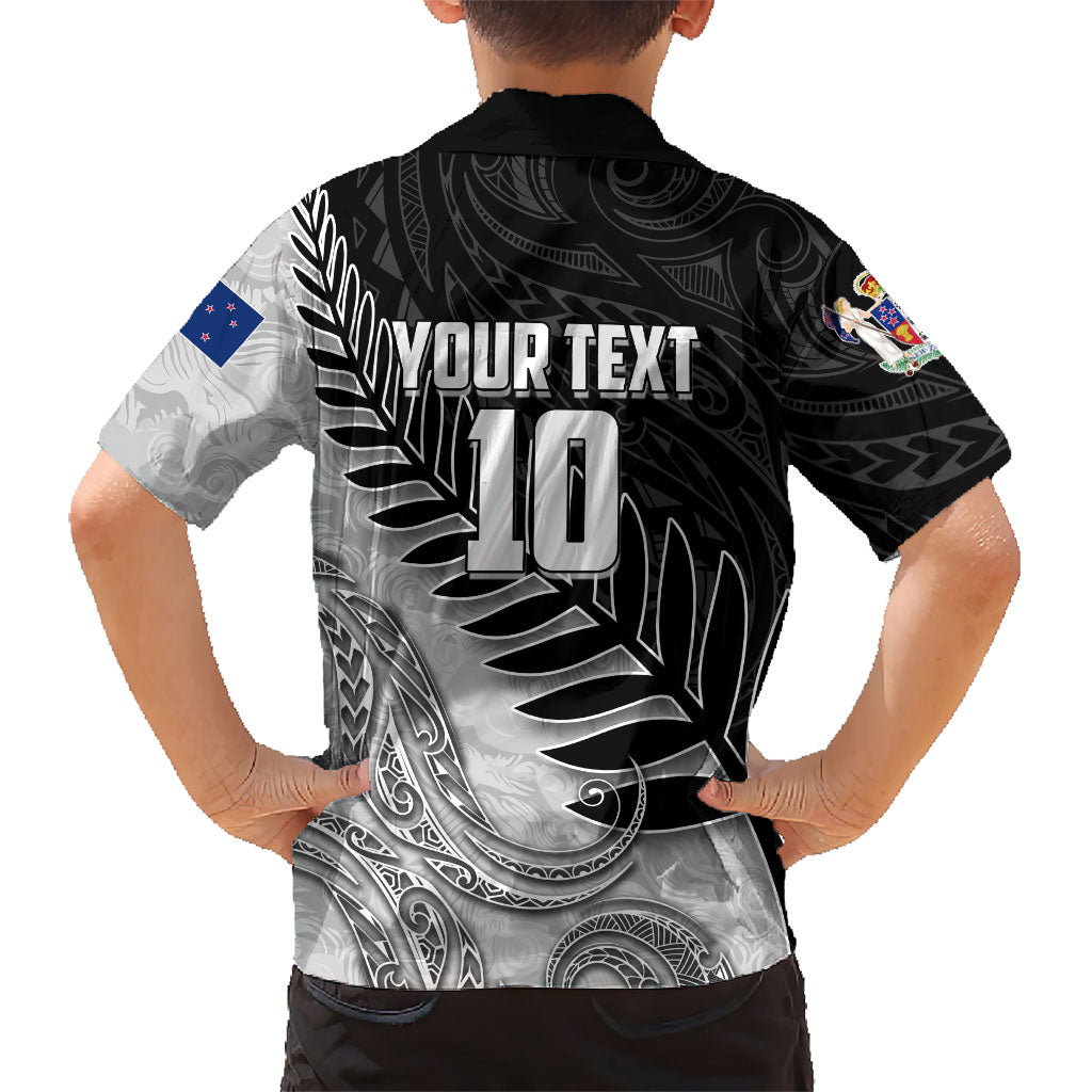 Personalized New Zealand Football Family Matching Mermaid Dress and Hawaiian Shirt Kiwi Mascot with Silver Fern - Maori Tribal Tattoo Art TS04 - Polynesian Pride