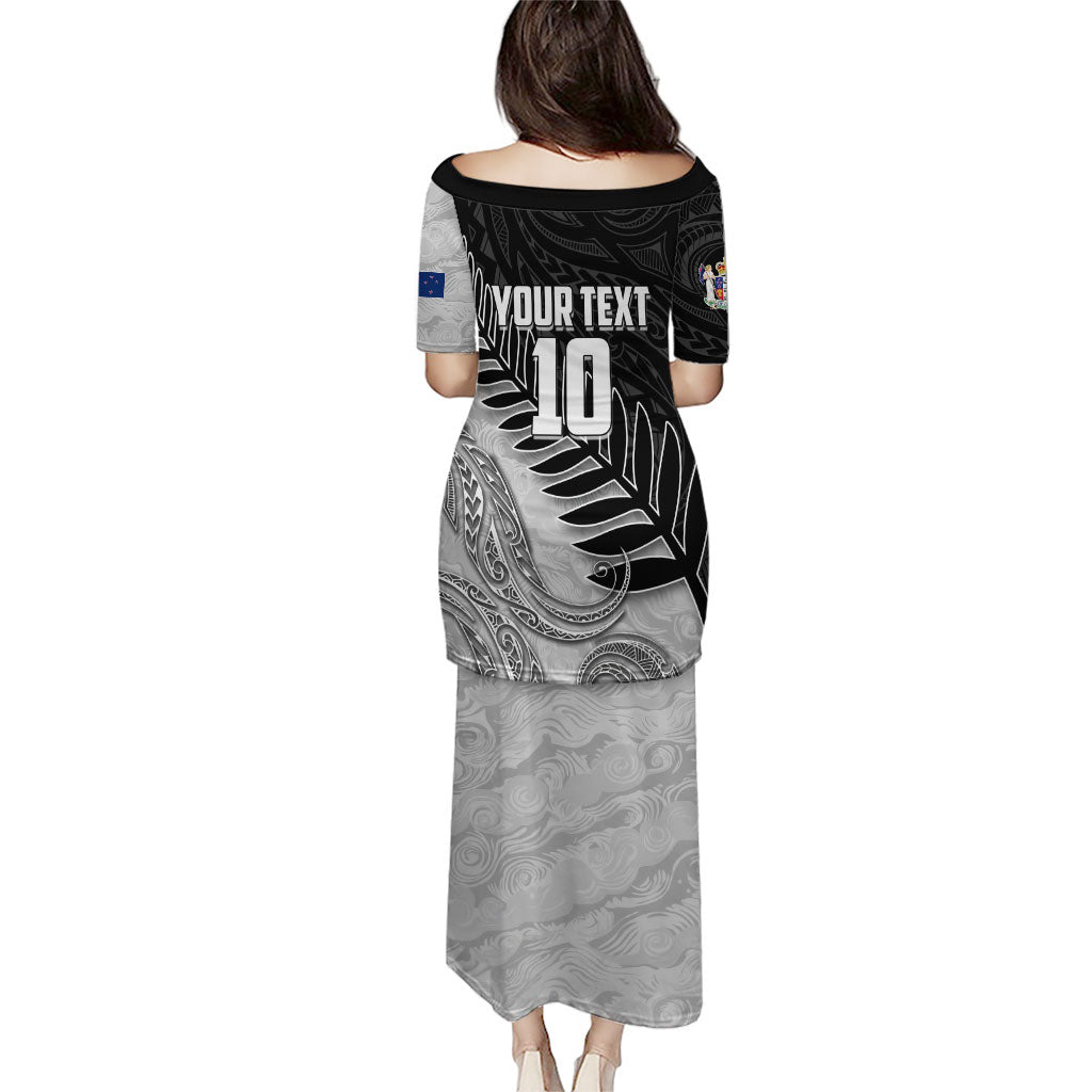Personalized New Zealand Football Family Matching Puletasi and Hawaiian Shirt Kiwi Mascot with Silver Fern - Maori Tribal Tattoo Art TS04 - Polynesian Pride
