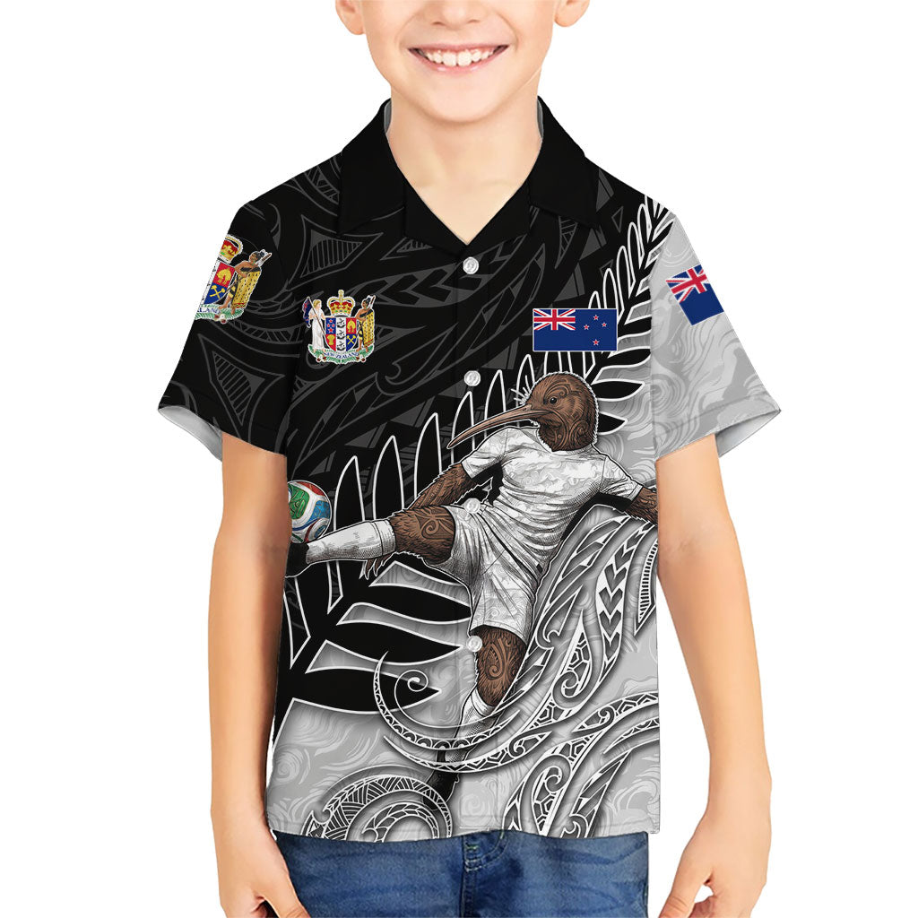 Personalized New Zealand Football Hawaiian Shirt Kiwi Mascot with Silver Fern - Maori Tribal Tattoo Art TS04 - Polynesian Pride