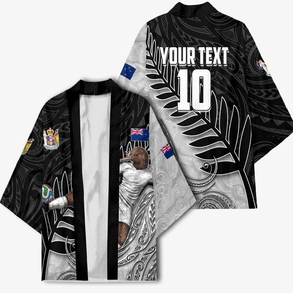 Personalized New Zealand Football Kimono Kiwi Mascot with Silver Fern - Maori Tribal Tattoo Art TS04 - Polynesian Pride