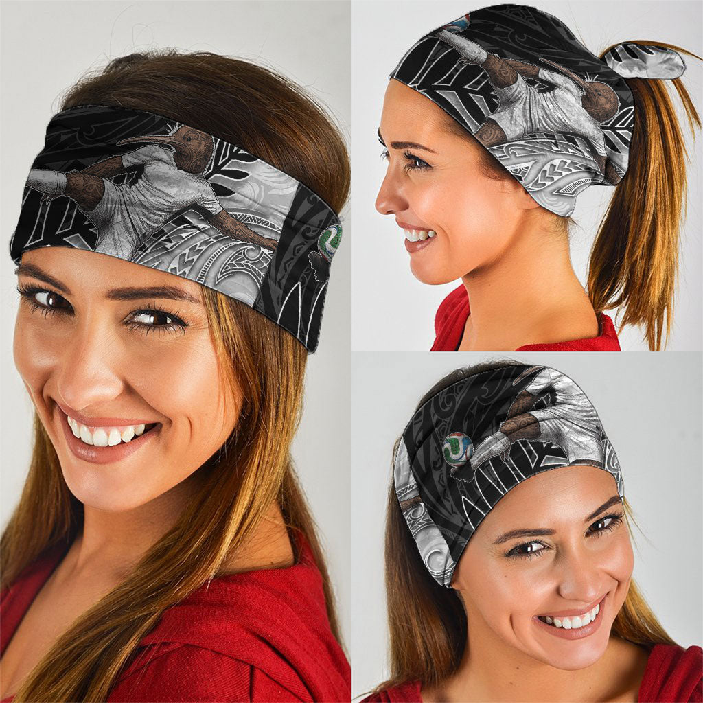 Personalized New Zealand Football Neck Gaiter Kiwi Mascot with Silver Fern - Maori Tribal Tattoo Art TS04 - Polynesian Pride