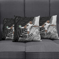 Personalized New Zealand Football Pillow Cover Kiwi Mascot with Silver Fern - Maori Tribal Tattoo Art TS04 - Polynesian Pride