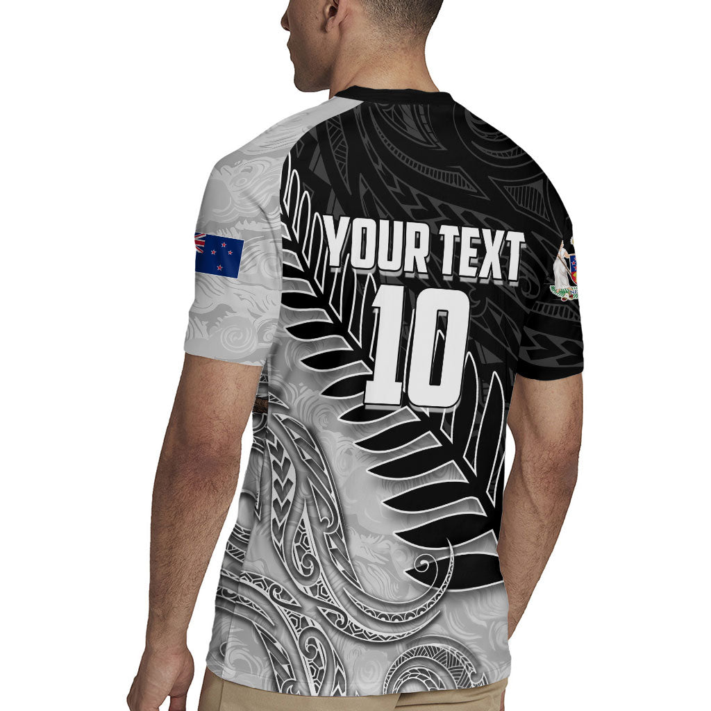 Personalized New Zealand Football Rugby Jersey Kiwi Mascot with Silver Fern - Maori Tribal Tattoo Art TS04 - Polynesian Pride