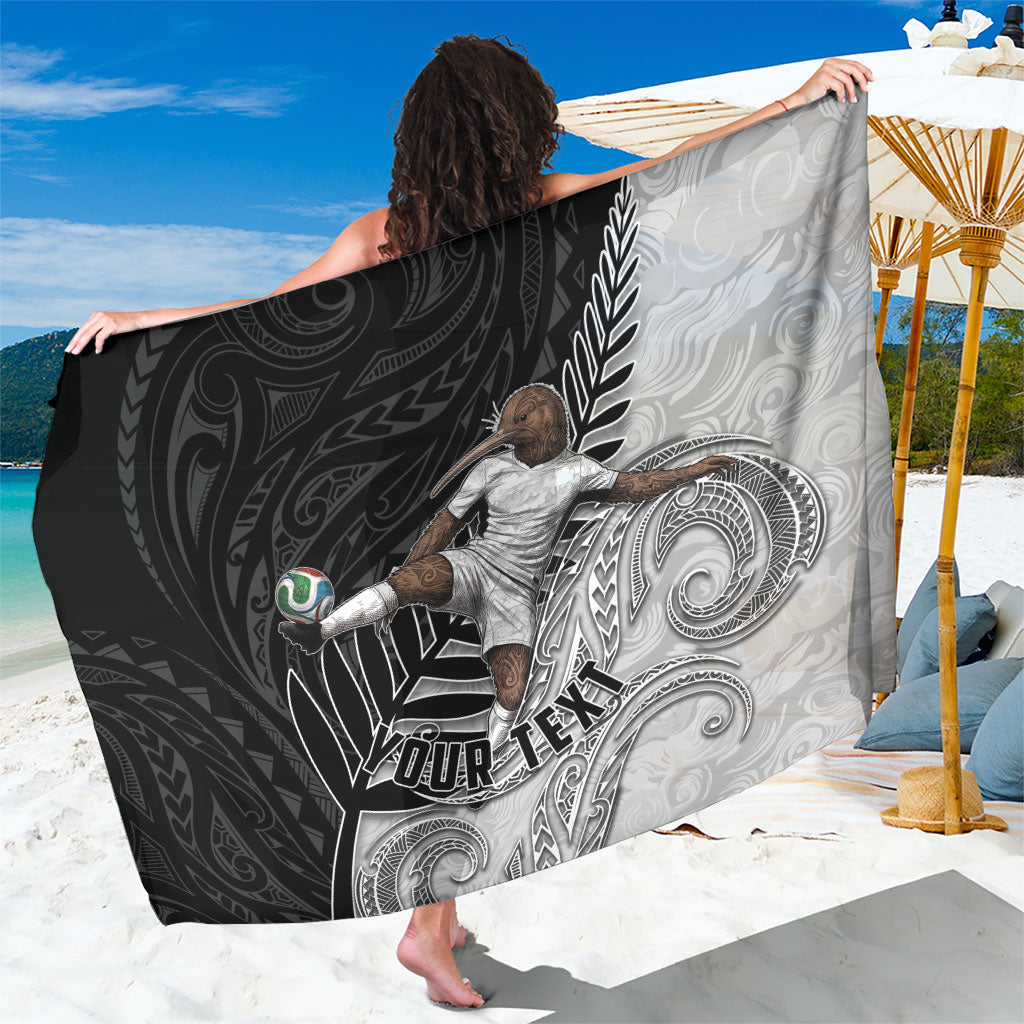 Personalized New Zealand Football Sarong Kiwi Mascot with Silver Fern - Maori Tribal Tattoo Art