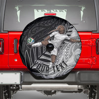 Personalized New Zealand Football Spare Tire Cover Kiwi Mascot with Silver Fern - Maori Tribal Tattoo Art TS04 - Polynesian Pride