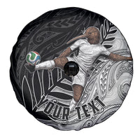 Personalized New Zealand Football Spare Tire Cover Kiwi Mascot with Silver Fern - Maori Tribal Tattoo Art TS04 - Polynesian Pride